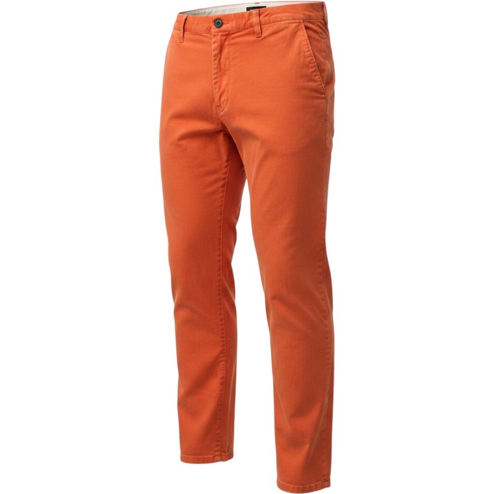 Bonobos Washed Chinos Mens 32x32 Orange Straight Leg Pants Cotton Blend